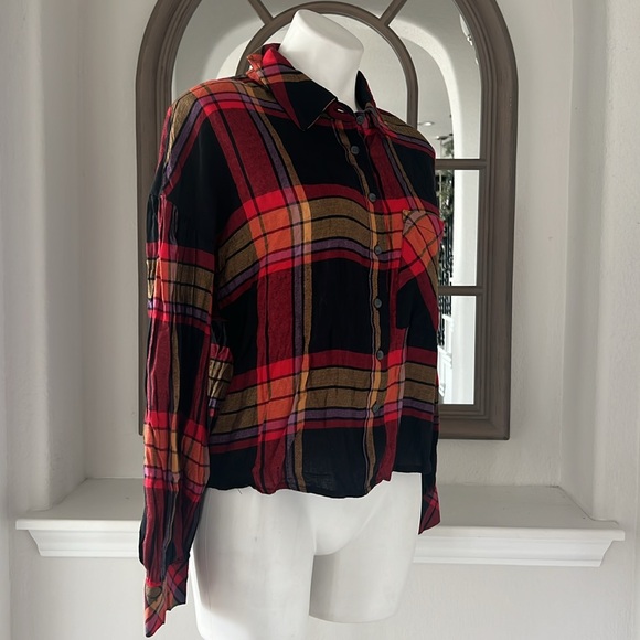 Anthropologie’s Sanctuary The Cabin Plaid Button-Down Shirt, Size M New w/Tag - Picture 6 of 10